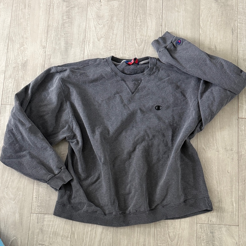 Champion Dark Gray Crewneck Sweatshirt Streetwear XL/XXL fit
